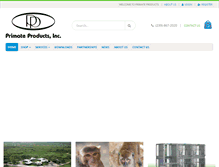 Tablet Screenshot of primateproducts.com